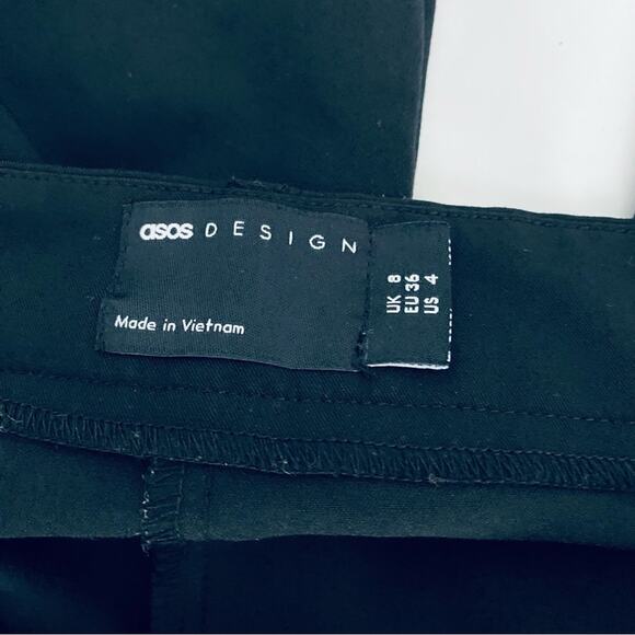 ASOS Design Black Dress Pant Slacks Size 4 - Picture 9 of 9